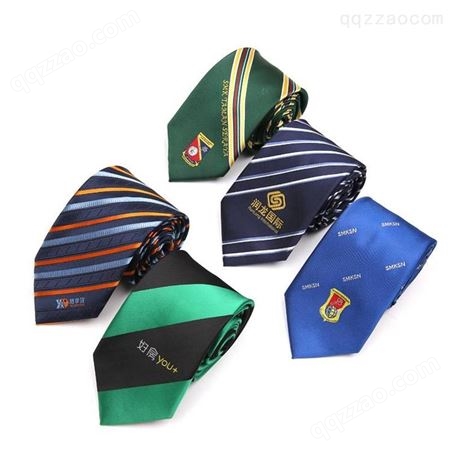 领带定制 房地产男士领带 真丝涤丝领带定做logo 礼品领带定制