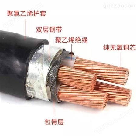 弘泰线缆一枝秀 0.6/1KV 铜芯低压铠装电力电缆YJV22-3*16+1