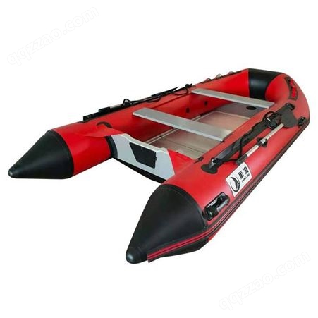消防橙色防汛皮划艇可折叠充气式加厚橡皮艇钓鱼皮划艇