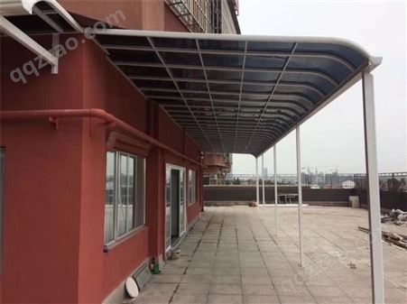 北京耐力板雨棚阳光板遮雨棚玻璃封阳台彩钢顶自行车棚车棚