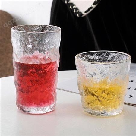 冰川纹玻璃杯 网红玻璃杯 冰川玻璃杯  新潮简约风 淄博利江商贸 发货快质量好