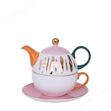 创意陶瓷单人壶杯 花茶咖啡杯碟骨瓷套装