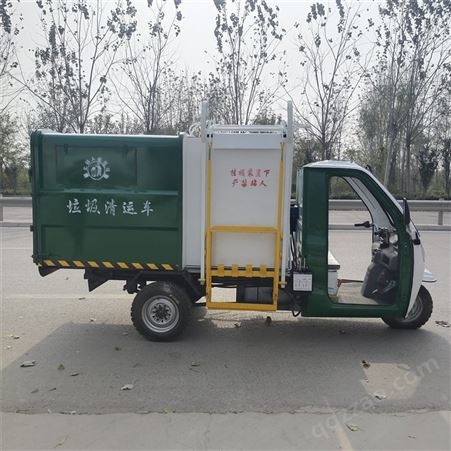 环卫电动三轮垃圾车 挂桶式垃圾运输车 结构简单