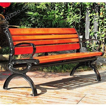 户外防腐木座椅商场休息室外坐凳碳纤维公园椅铝合金靠背休闲长椅