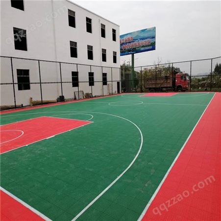 室外悬浮地板施工 篮球场悬浮拼装地板 多色可选