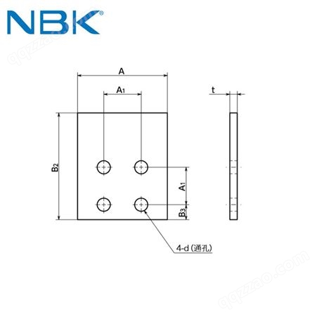 日本NBK PLK导轨钳制器辅助垫片垫块增高块配合LKP LKPS LBPS用