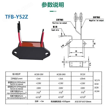 创普负离子发生器DC电路负离子发生器模块配件TFB-Y52