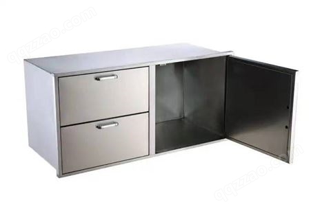 304加厚不锈钢推拉门工作台加工焊接商用厨房操作台