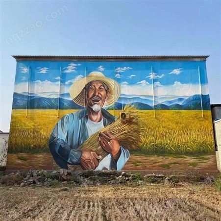 乡村墙体彩绘 新农村文化墙 艺术墙绘 运达免费设计 全国施工