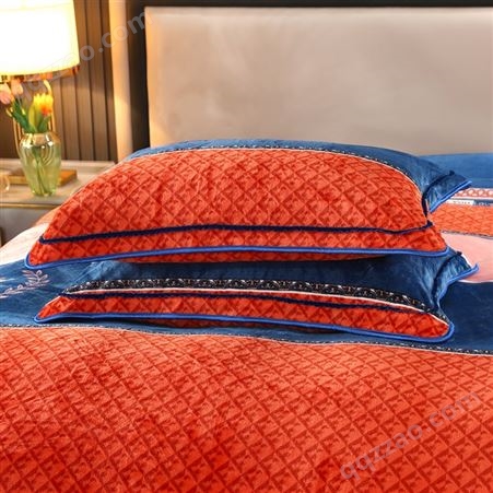 冬季加绒床上四件套 牛奶绒床单被套冬天床上用品