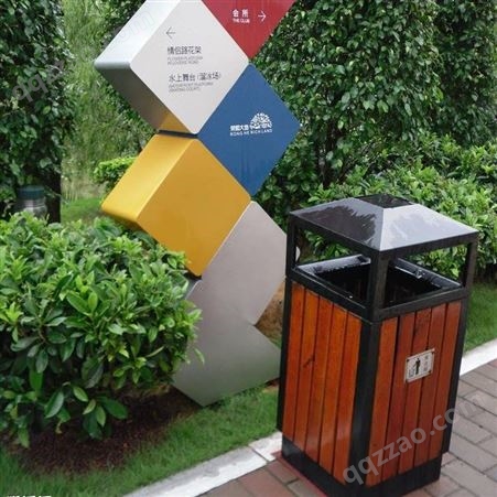 垃圾桶环保塑木垃圾桶厂家 隆胜供应 塑木垃圾桶 户外垃圾桶条 支持全国发货