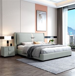 江西意式简约科技布床 现代轻奢风1.8米双人床 1.5米布艺床软体储物婚床
