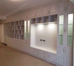 全铝现代简约客厅电视柜 铝材多功能组合储物柜 全铝拼板背景墙柜