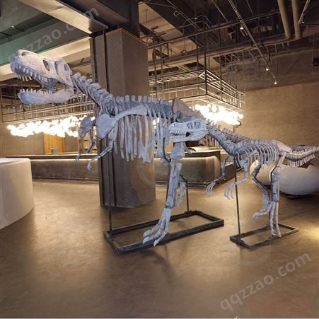 传扬文化制作出售维修仿真电动恐龙博物馆化石模型玻璃钢雕塑制品