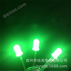 专业生产 发光二极管 绿光灯珠七彩灯 变色草帽圆平头管材